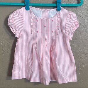 Janie and Jack Pink Striped Cotton Blouse Size 3 2013